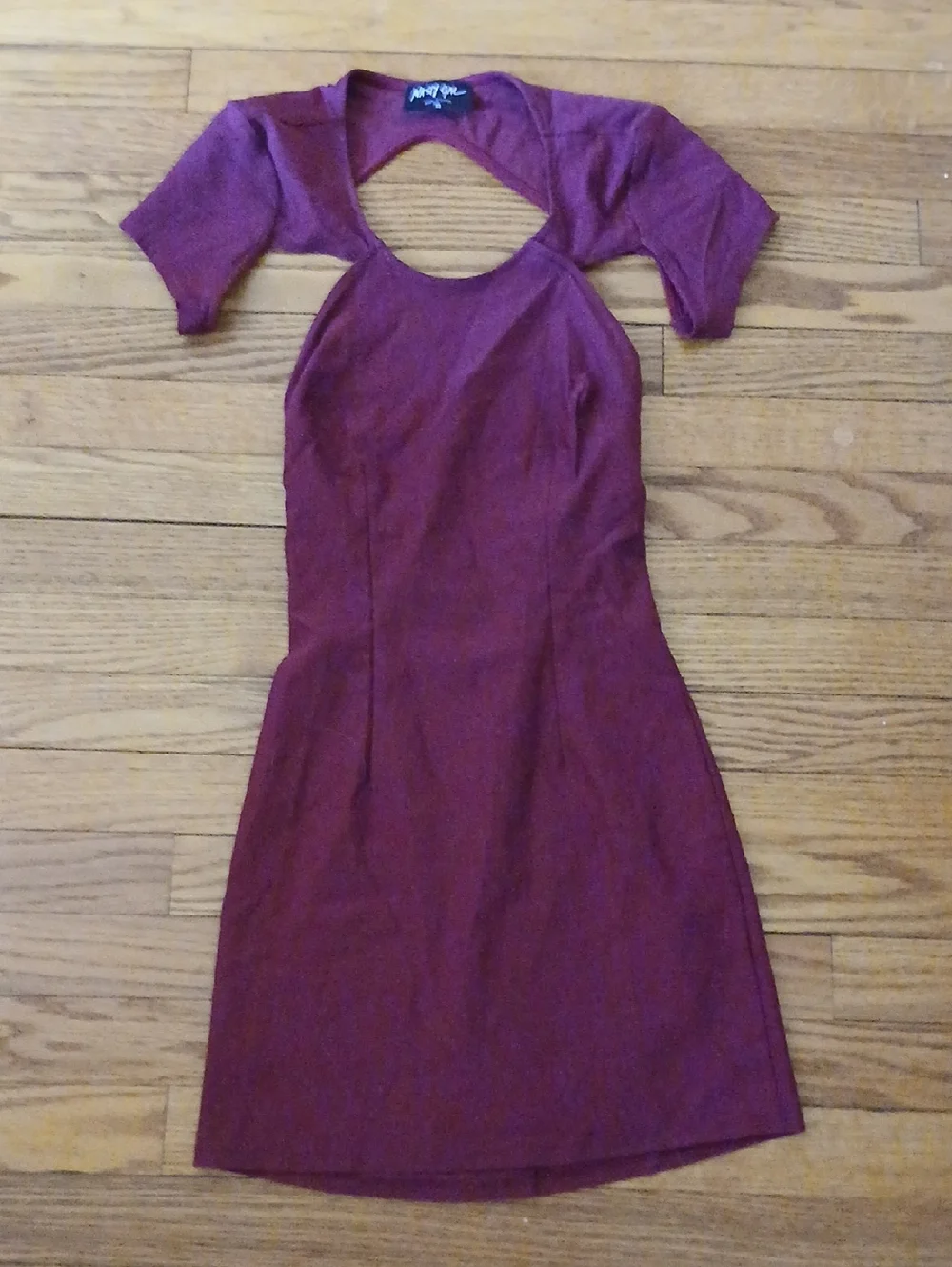 Nasty Gal Dark Red Open-Back Mini- Dress ■ Size XS